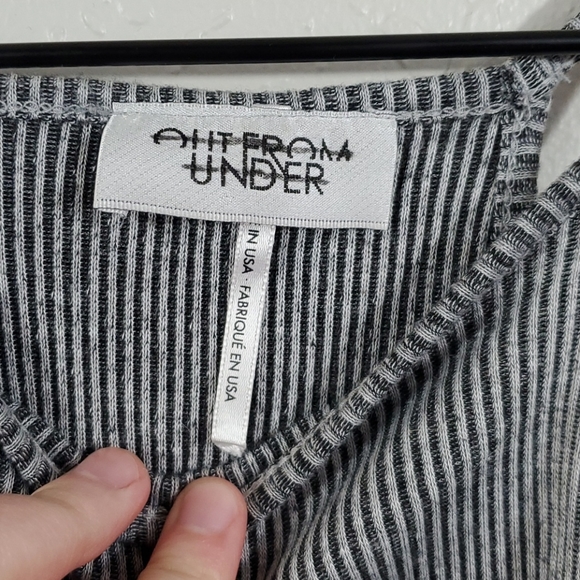 Gray Ribbed Halter Tank - Picture 2 of 3